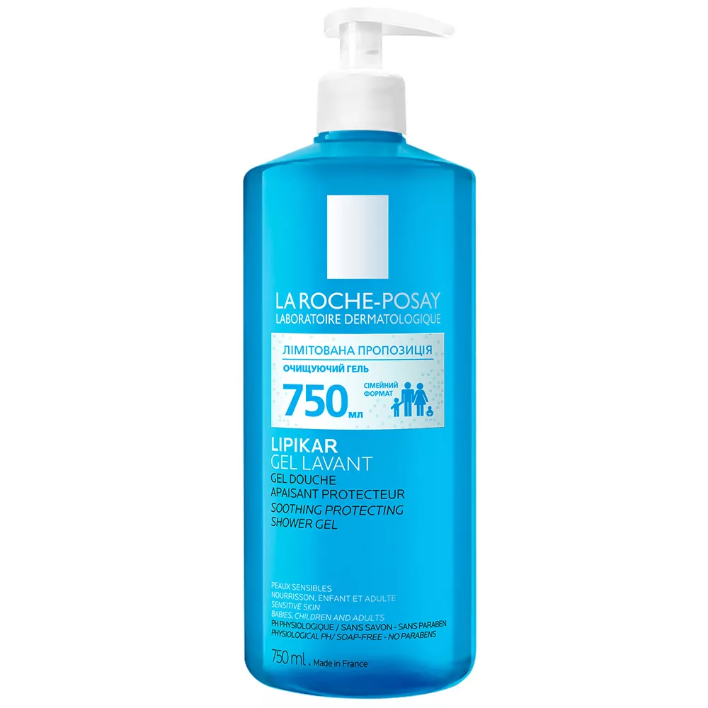 *Гель La Roche-Posay Липикар очищающий для детей и взрослых 750 мл