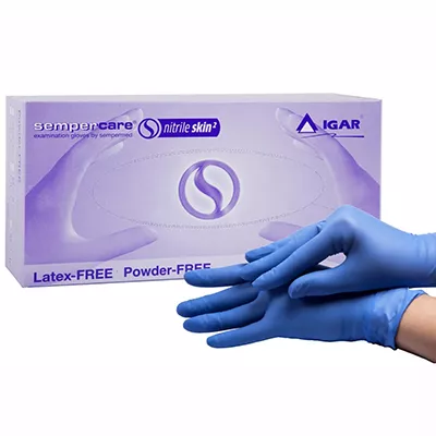 *Перчатки Igar Sempercare смотр.нитр.нестерил.б/п.р.L8-9 Nitril Skin2 (100 пар в уп.)