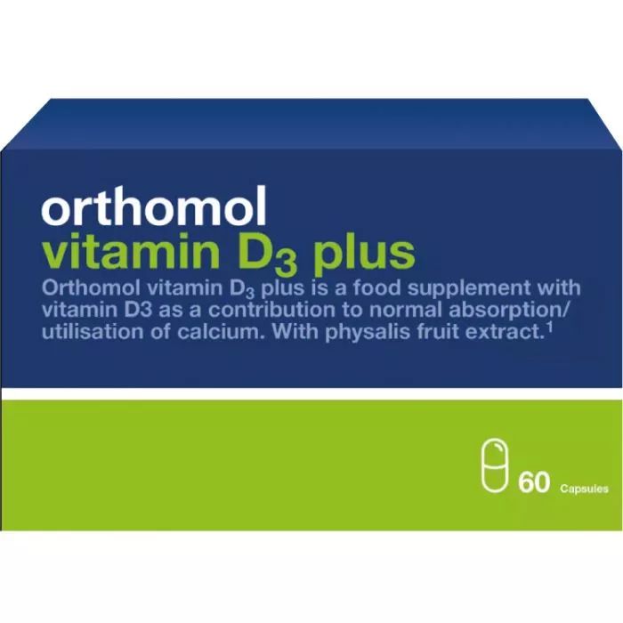 Витамины Ортомол Vitamin D3 Plus new капс.№60 (для костного скелета и структуры костей)