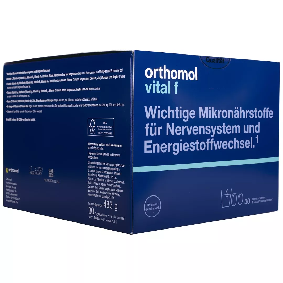 Витамины Ортомол Vital F гран.30дней Апельсин (для женщин)