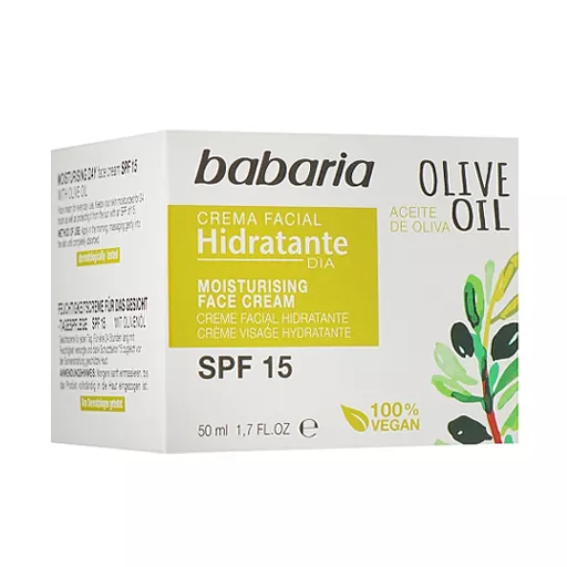 *Крем Babaria увлажняющий для лица с маслом оливы SPF15