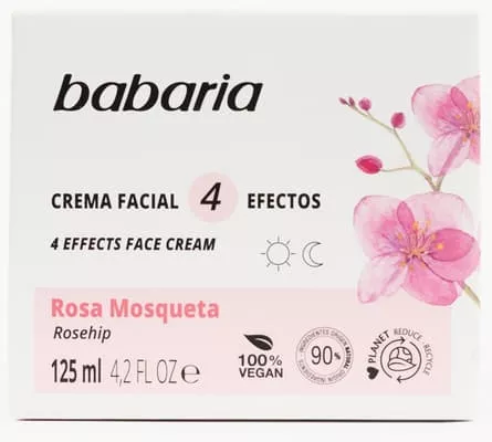 *Крем Babaria для лица, шеи и груди с маслом шиповника 4 эффекта