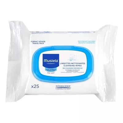 *Салфетки влажные Mustela для лица очищающие №25