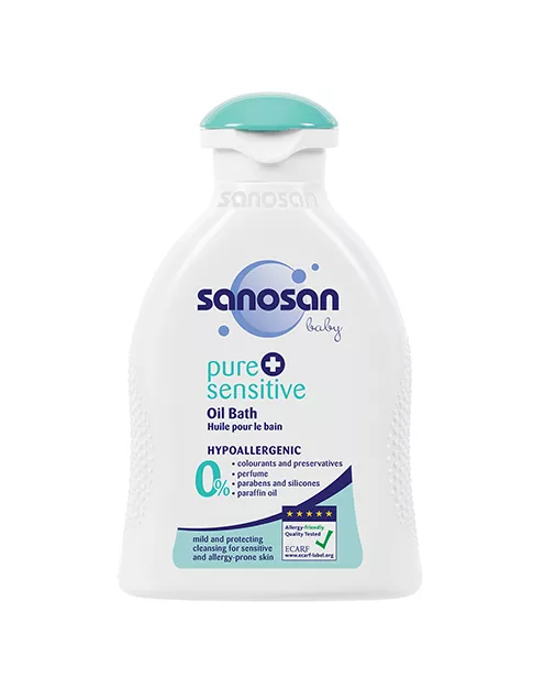*Масло Sanosan Baby детское гипоалергенное для купания 200мл