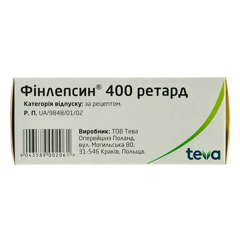 Финлепсин 400 Ретард Тева по 400 мг 50 шт.
