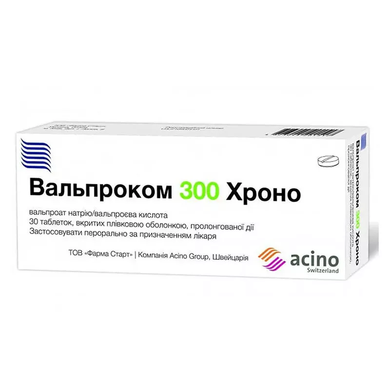 Вальпроком 300 хроно таблетки 30 шт. (10х3)