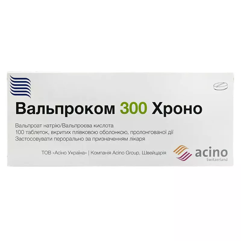 Вальпроком 300 хроно таблетки 100 шт. (10х10)