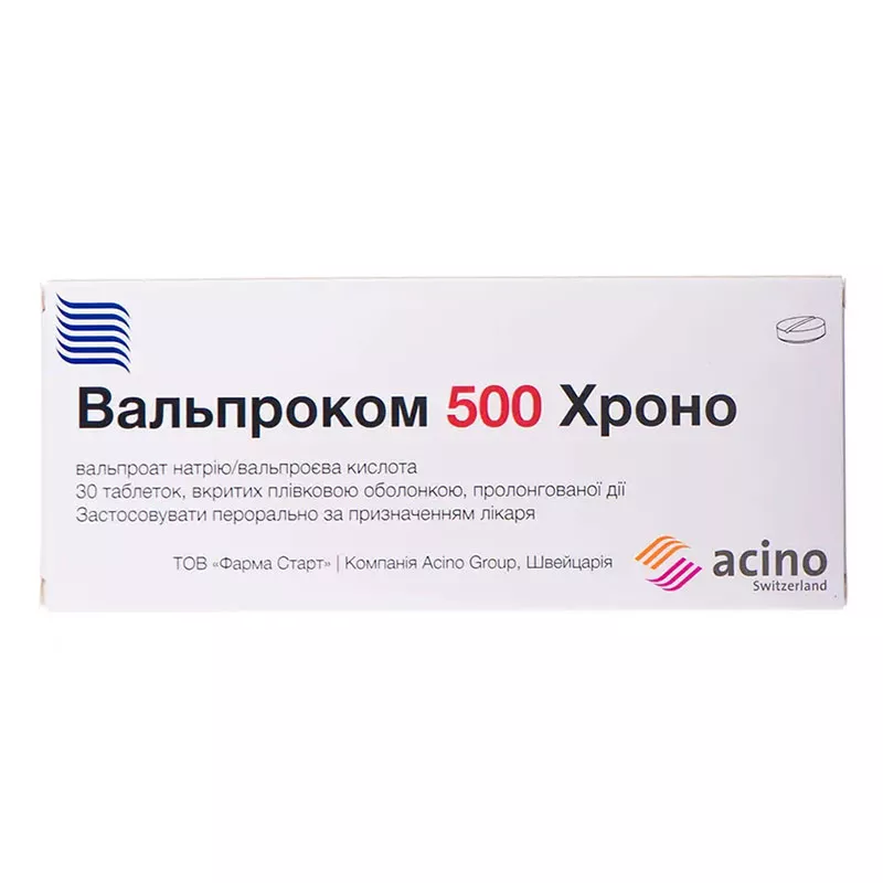 Вальпроком 500 хроно таблетки 30 шт. (10х3)