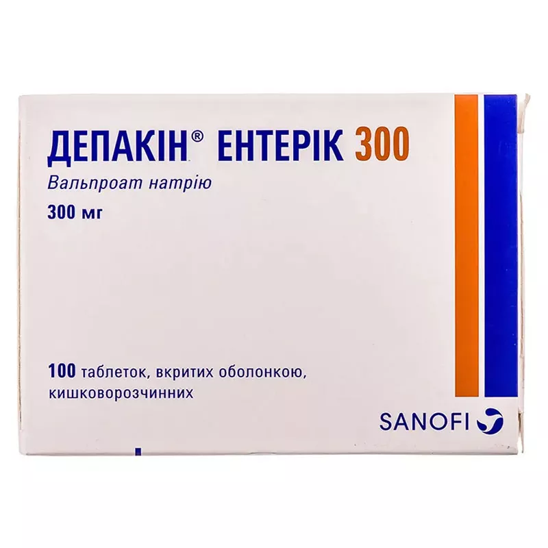 Депакин энтерик 300 таблетки по 300 мг 100 шт. (10х10)