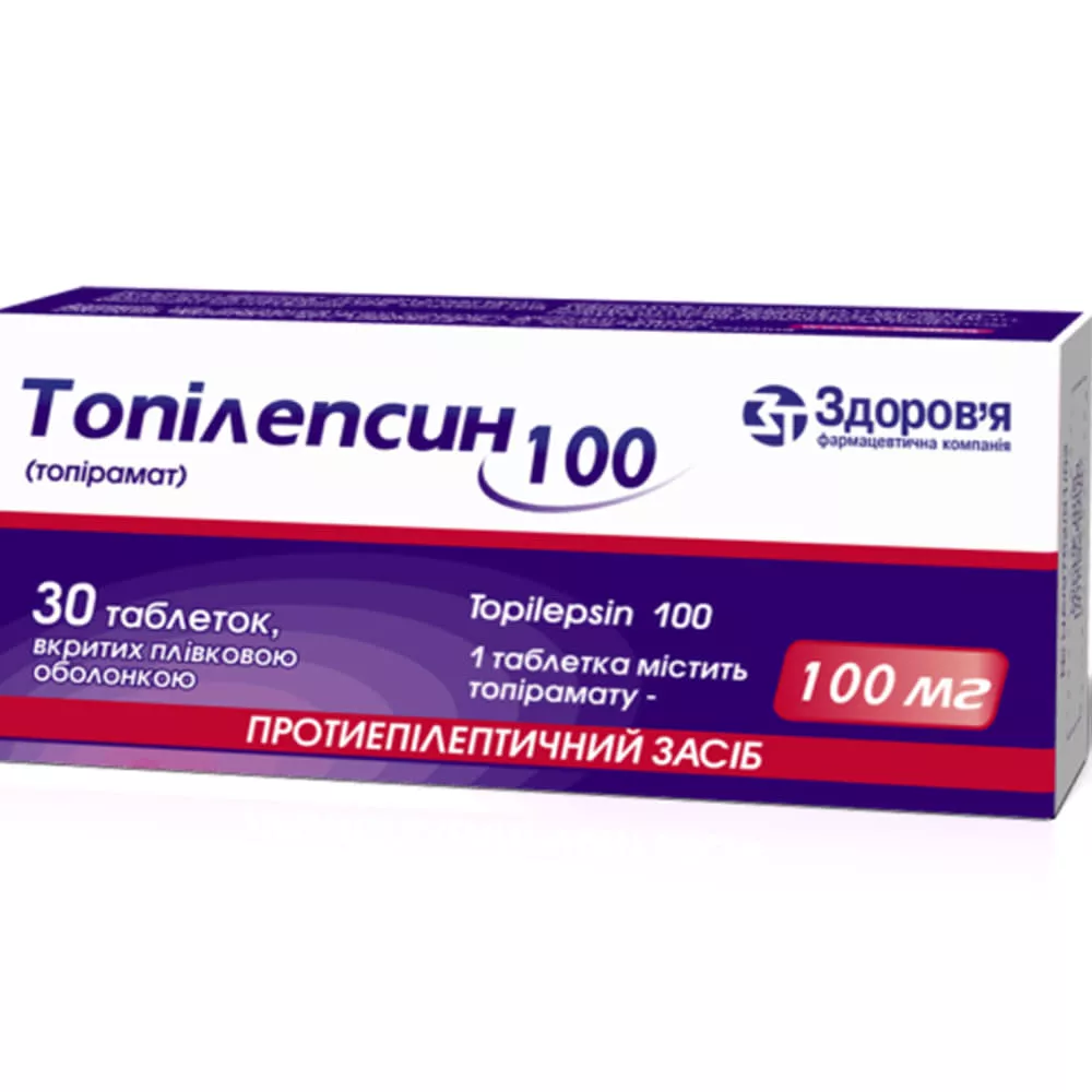 Топилепсин 100 таблетки по 100 мг 30 шт. (10х3)