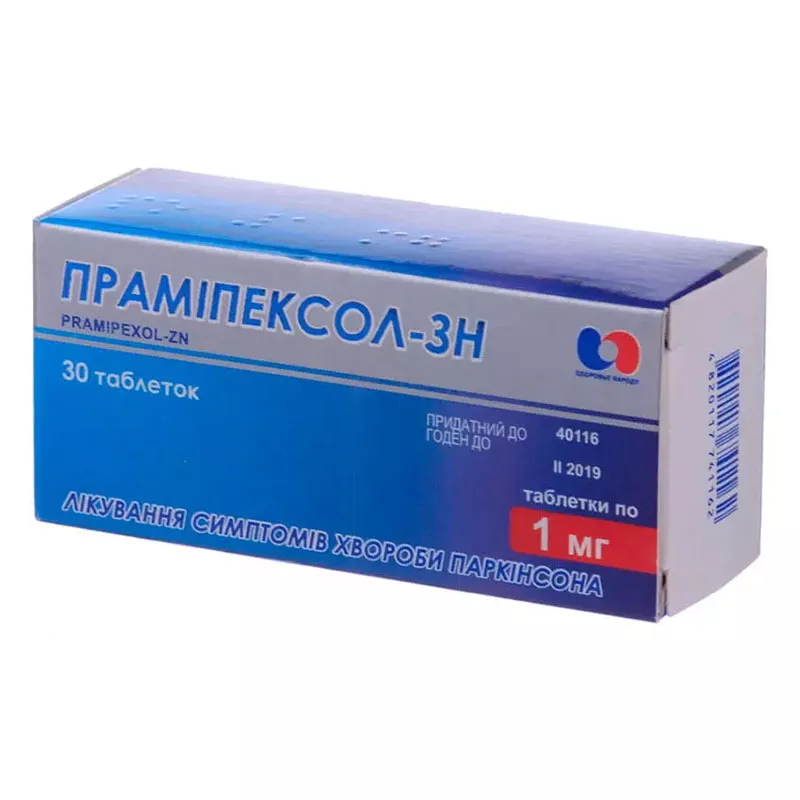 Прамипексол-ЗН таблетки по 1 мг 30 шт. (10х3)