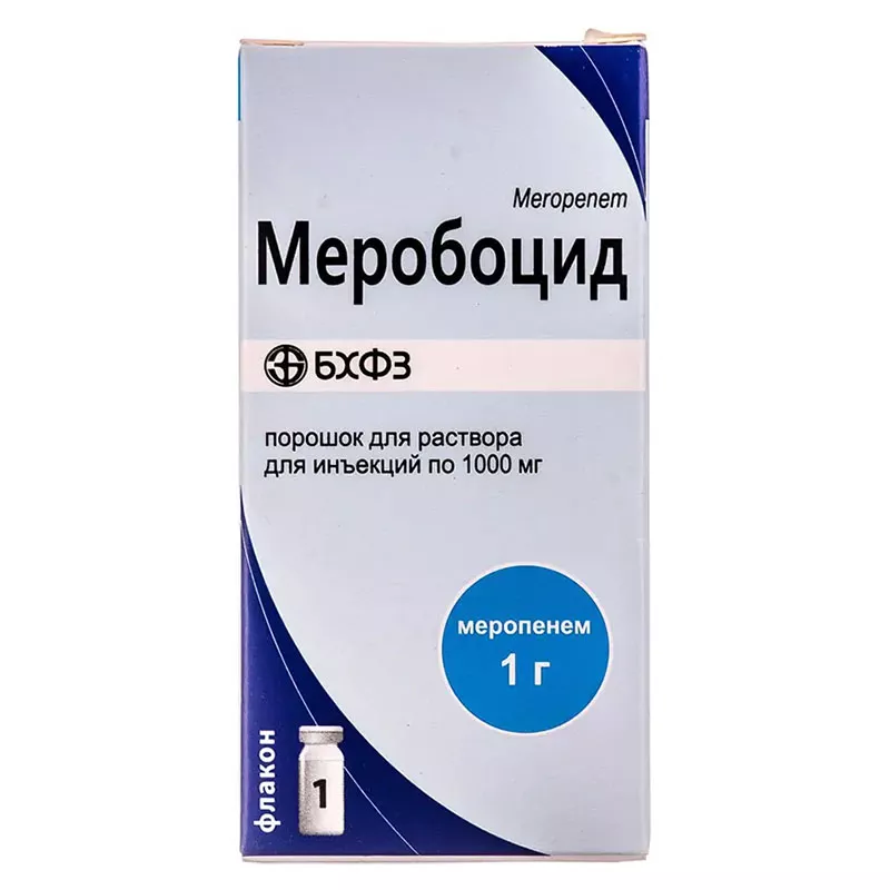 Меробоцид порошок по 1000 мг во флаконе 1 шт.