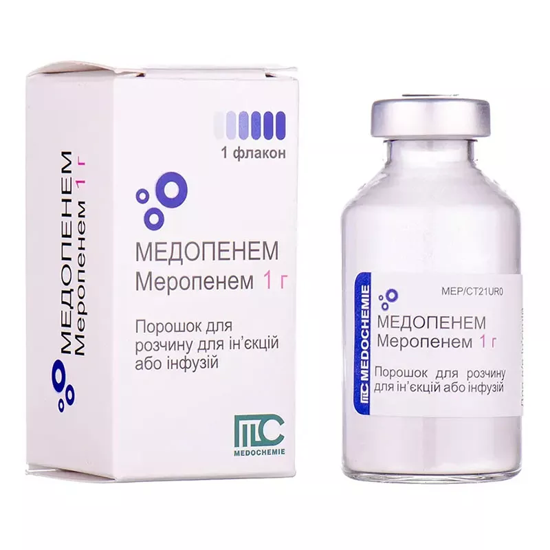 Медопенем порошок по 1 г во флаконе 1 шт.