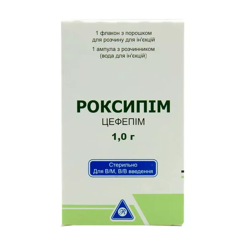 Роксипим порошок 1 г во флаконе 1 шт. + растворитель по 10 мл в ампулах 1 шт.