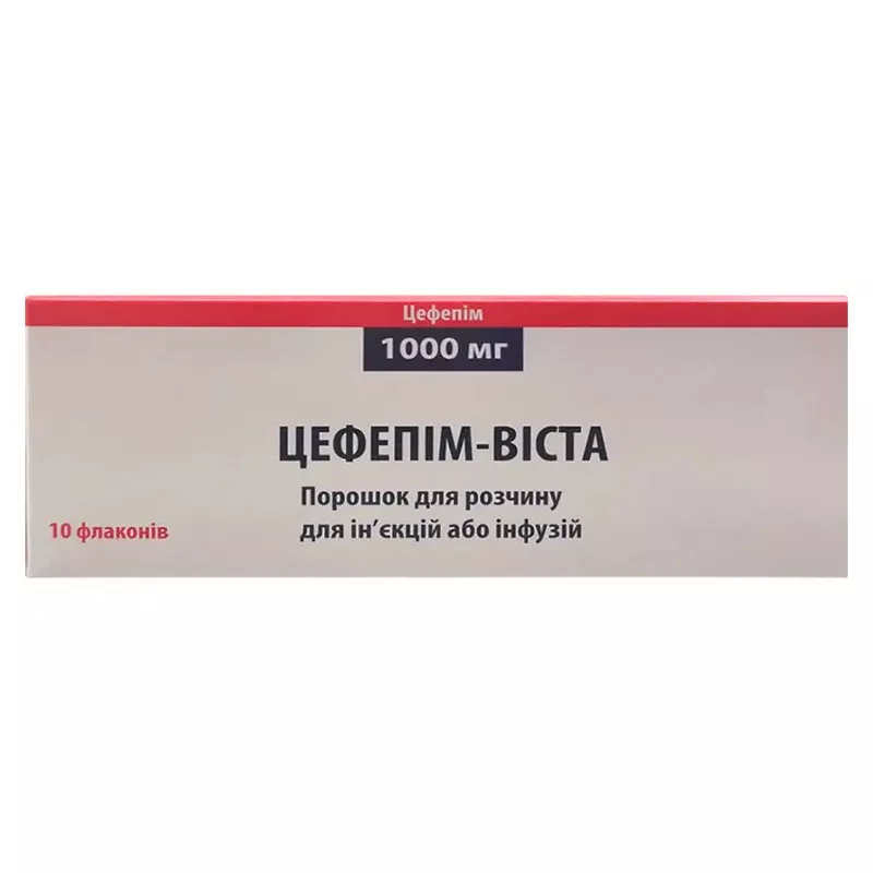 Цефепим-Виста порошок по 1000 мг во флаконе 10 шт.