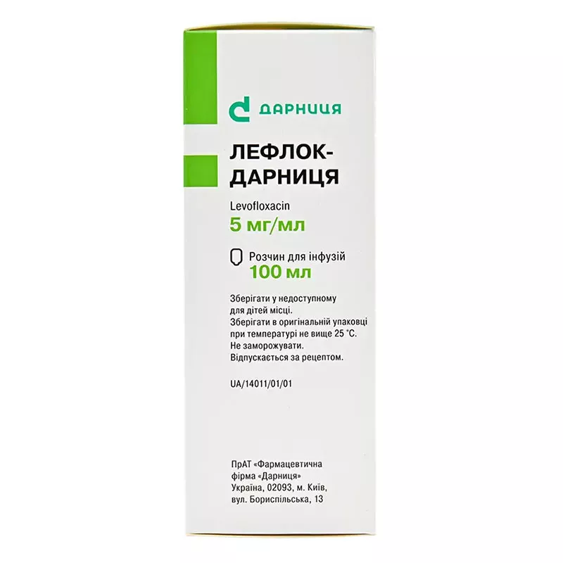 Лефлок-Дарница раствор для инфузий 500 мг/100 мл по 100 мл во флаконе 1 шт.