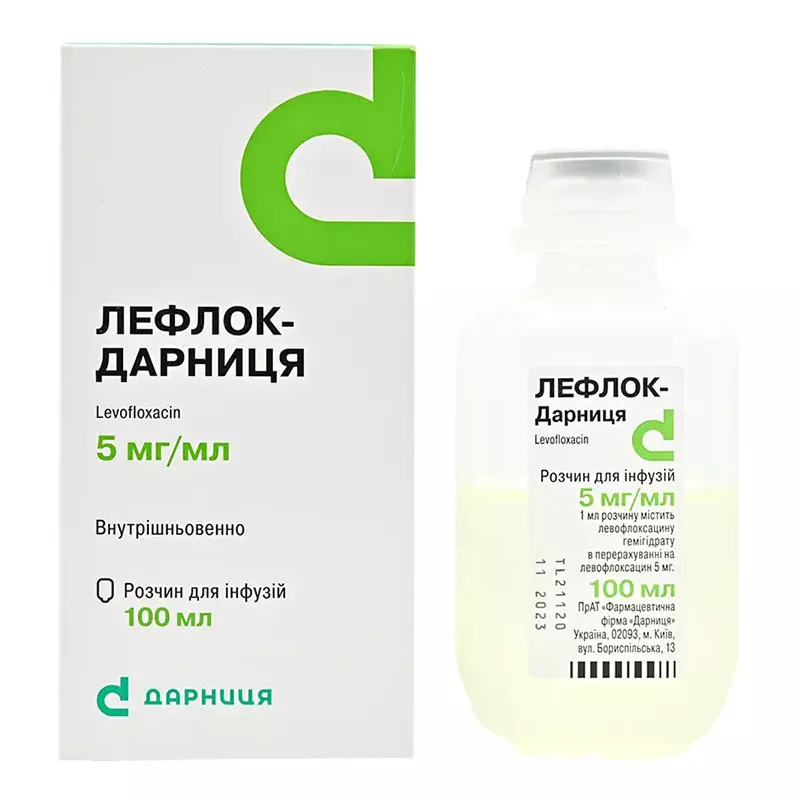 Лефлок-Дарница раствор для инфузий 500 мг/100 мл по 100 мл во флаконе 1 шт.