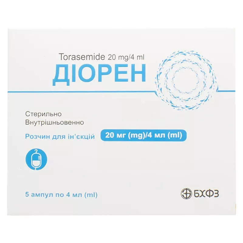 Диорен р-р д/ин. 20мг/4мл амп. №5 БХФЗ