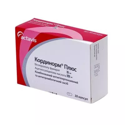 Кординорм Плюс капсулы по 5 мг/75 мг 30 шт.
