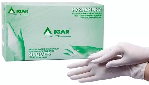 *Перчатки Igar нестерил.