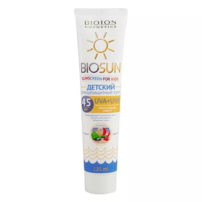 *Биотон Солнцезащитный Детский крем SPF45 120мл