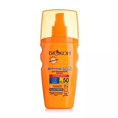 Спрей Биокон Суперзащита для безопасного загара детский SPF50 160мл
