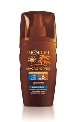 *Биокон масло-спрей активатор загара SPF6 водостойкое 165мл