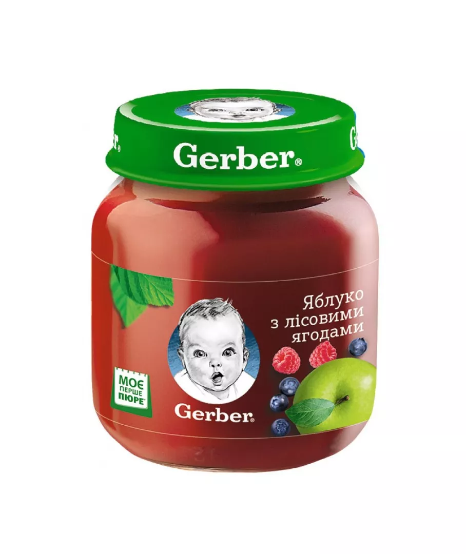 *Пюре Gerber Яблоко с лесными ягодами 130 г