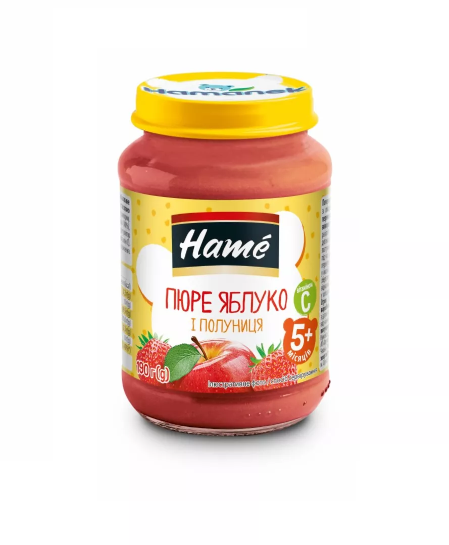 *Пюре Hame Яблоко и клубника 190 г