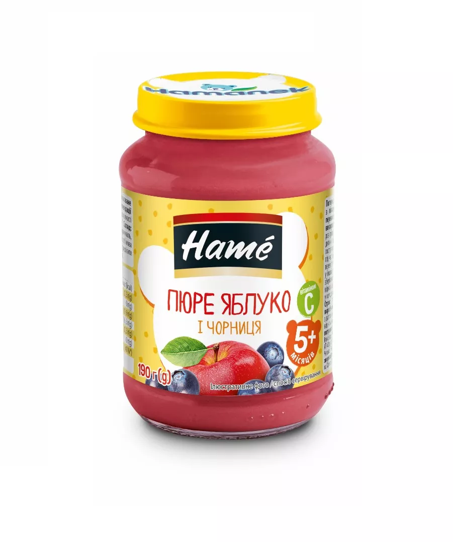 *Пюре Hame Яблоко и черника 190 г
