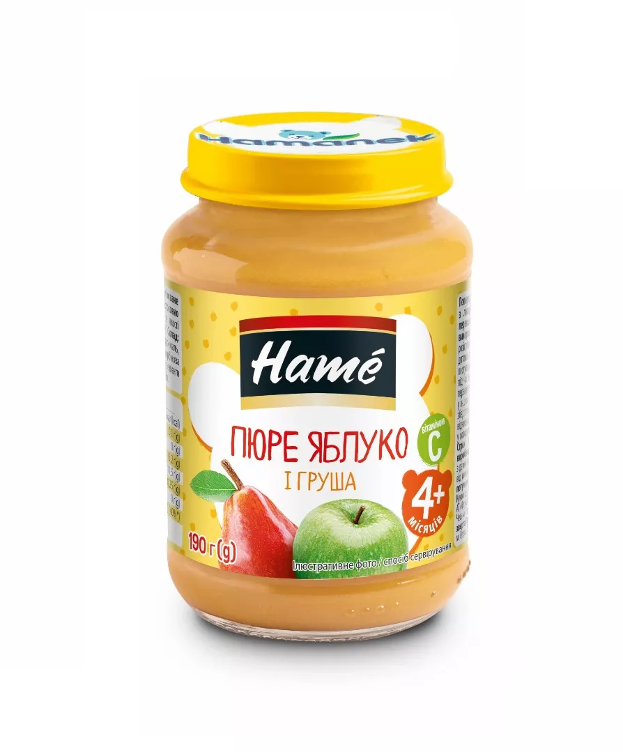 *Пюре Hame Яблоко и груша 190 г