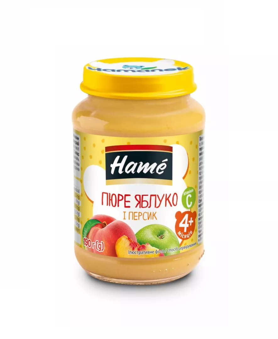 *Пюре Hame Яблоко и персик 190 г