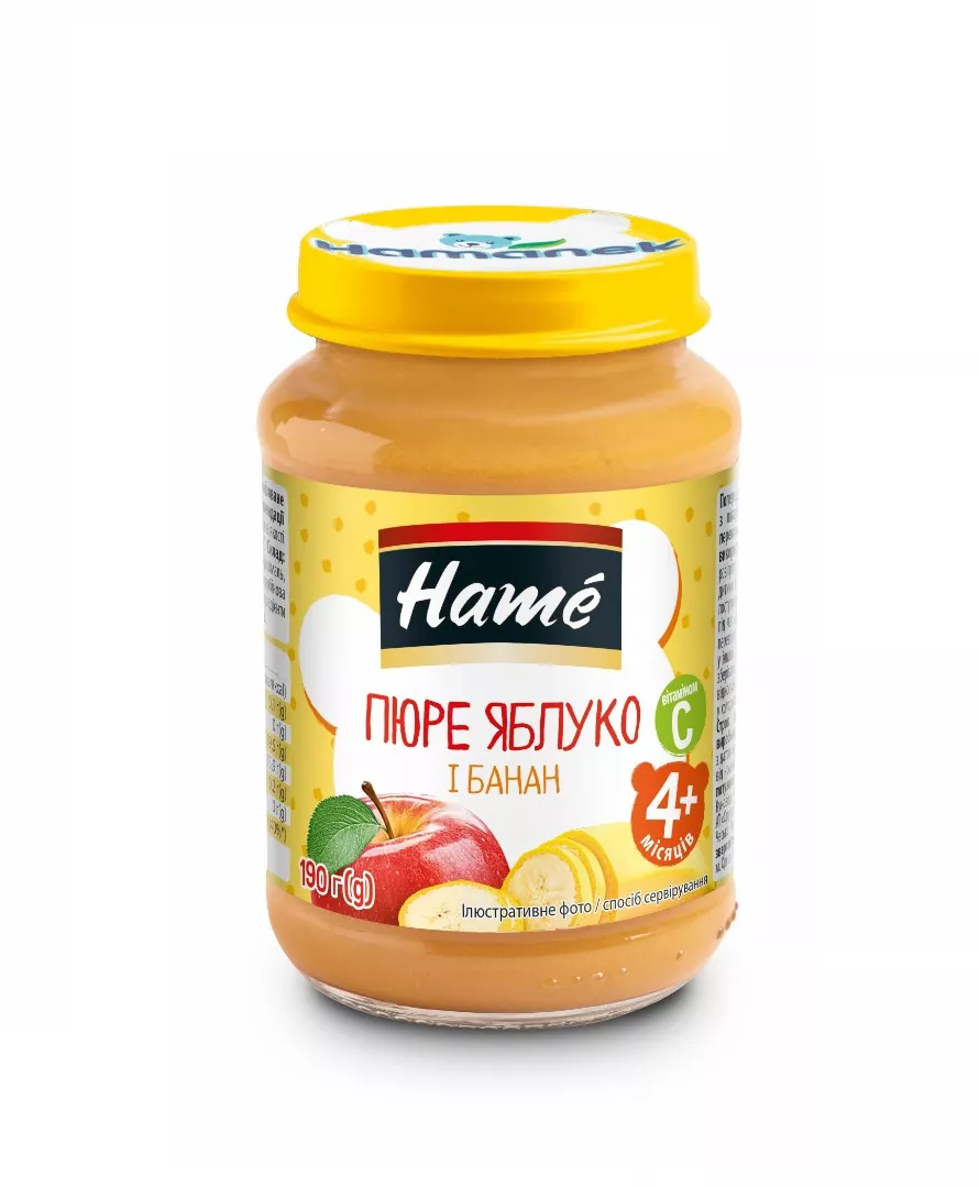 *Пюре Hame яблочное с  бананом 190 г