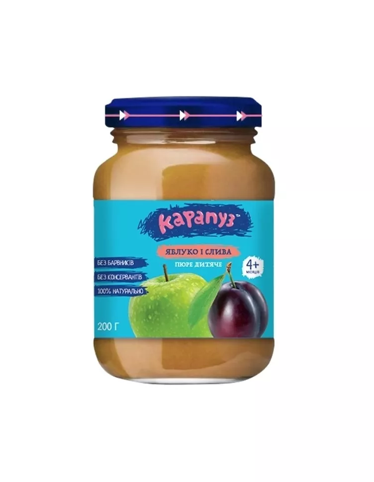 *Пюре Карапуз из яблок и слив 200 г