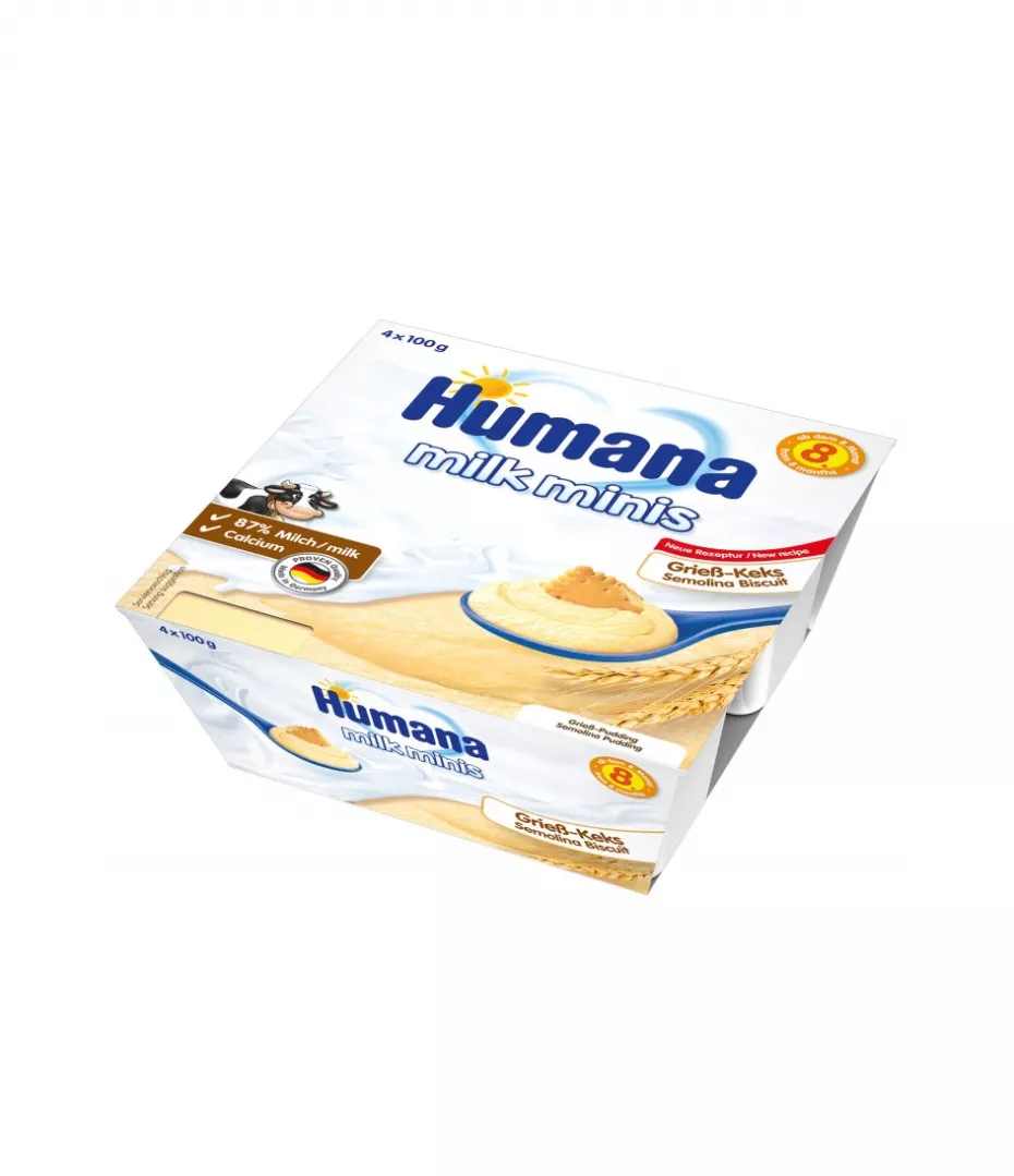 *Пудинг Humana 3536 Манный с печеньем 4*100 г