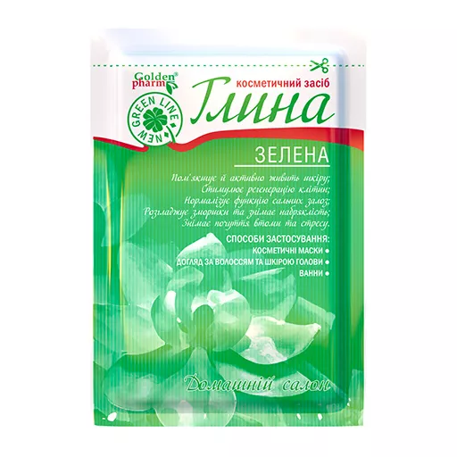 *Глина косметическая Зеленая 60г Голден-Фарм