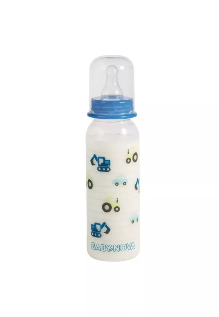 *Бутылочка Baby-nova 47000 пластик 250мл Декор МАЛЬЧИК