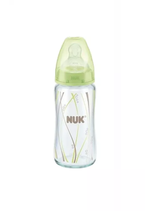 *Бутылочка Nuk FC стекло 240мл + Соска силикон р.1 отв.М