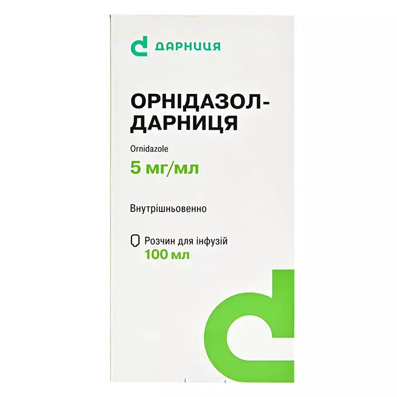Орнидазол-Дарниця раствор для инфузий 5 мг/мл по 100 мл во флаконе 1 шт.