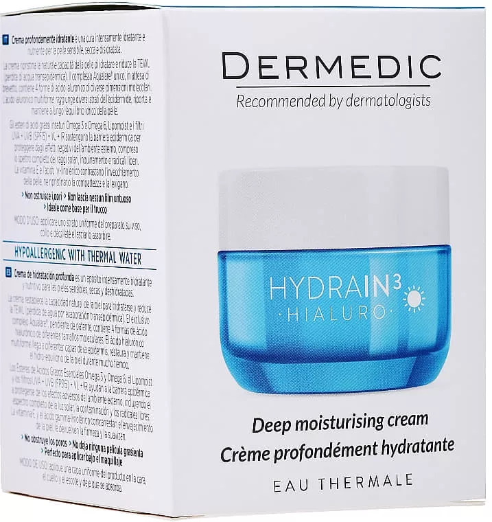 *Крем Dermedic Hydrain3 Hialuro Ультра увлажняющий гиалуроновый с защитой SPF15 50г