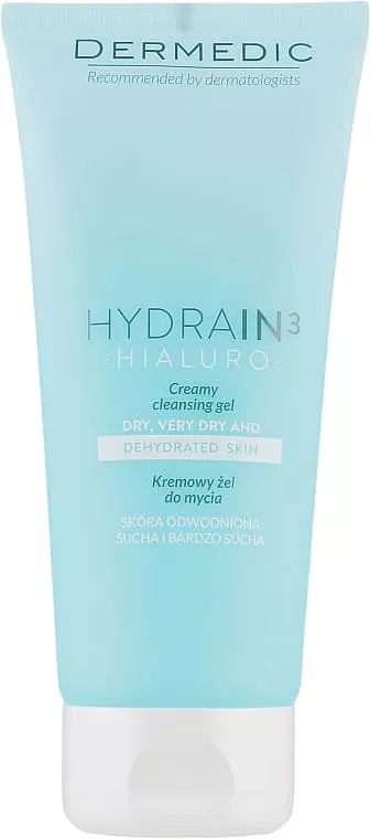 *Гель-крем Dermedic Hydrain3 Hialuro Гиалуроновый для умывания 200мл