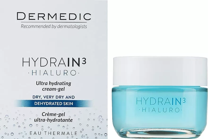 *Крем-гель Dermedic Hydrain3 Hialuro Гиалуроновый ультра увлажняющий 50г