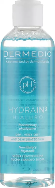 *Физиотонер Dermedic Hydrain3 Hialuro Гиалуроновый для увлажнения лица 200мл