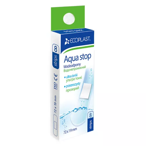 *Лейкопластырь ECOPLAST Аква стоп набор медицинский 7,2*1,9см №8