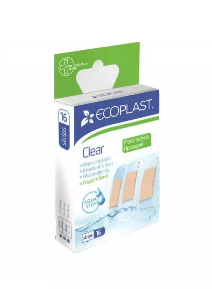 *Лейкопластырь ECOPLAST Прозрачный набор медицинский полимерный №16