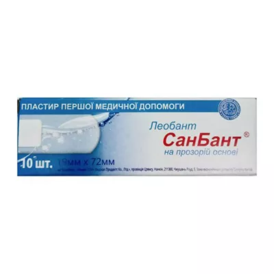 *Лейкопластырь Леобант Санбант прозрачный 19мм*72мм №10