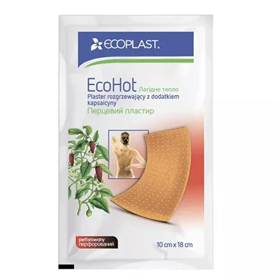 *Лейкопластырь ECOPLAST Перцовый перфорованный 10*18см