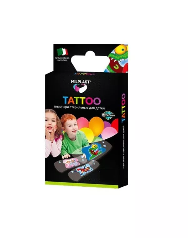 *Лейкопластырь Milplast KIDS TATOO набор детский стерильный №16