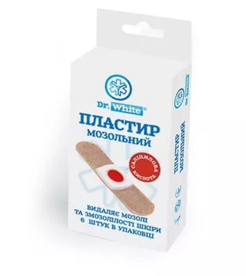 *Лейкопластырь Dr.White мозольный 6х2см №6