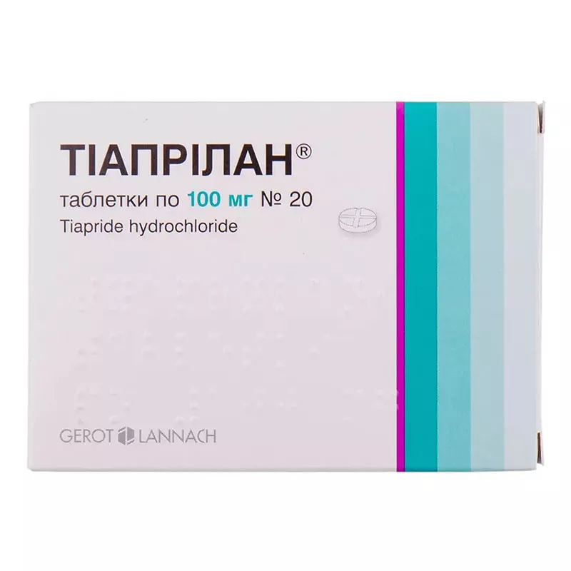 Тиаприлан таблетки по 100 мг 20 шт.